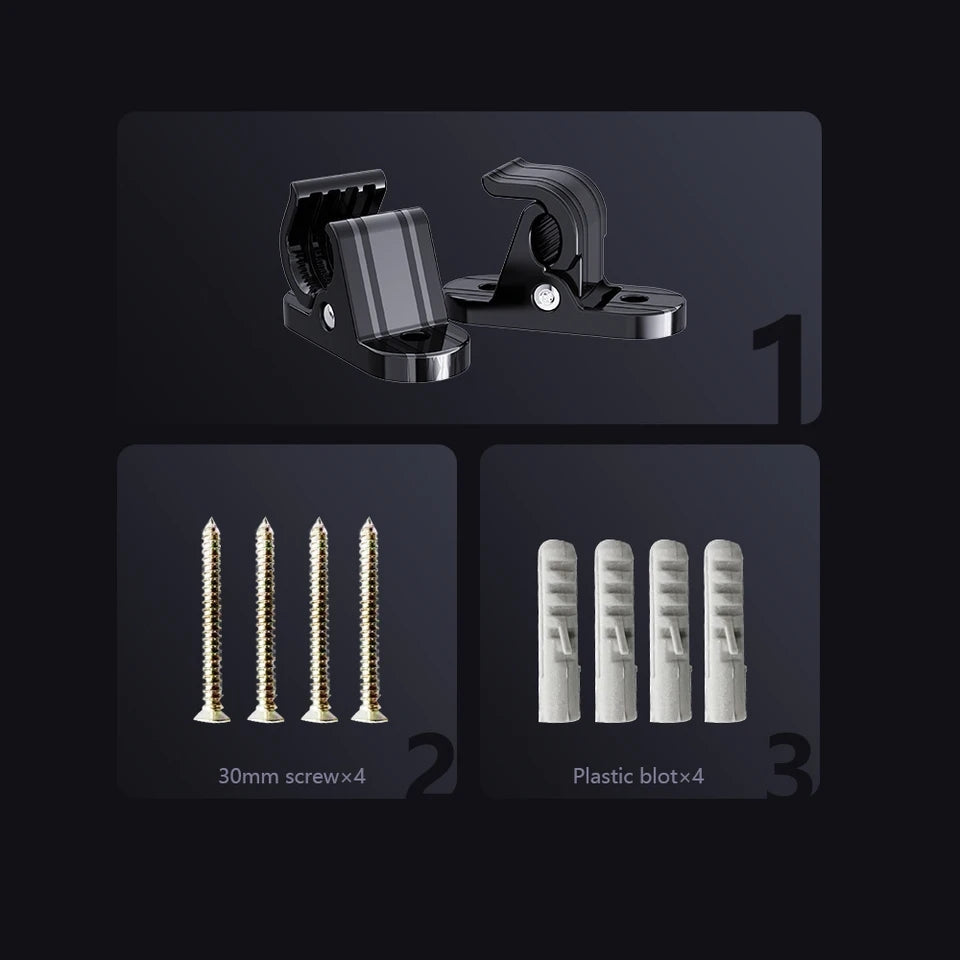 BlackCharge® Houder Clips voor Mobiele Thuislader – Wandmontage & Kabelbeheer - BlackCharge Default Title