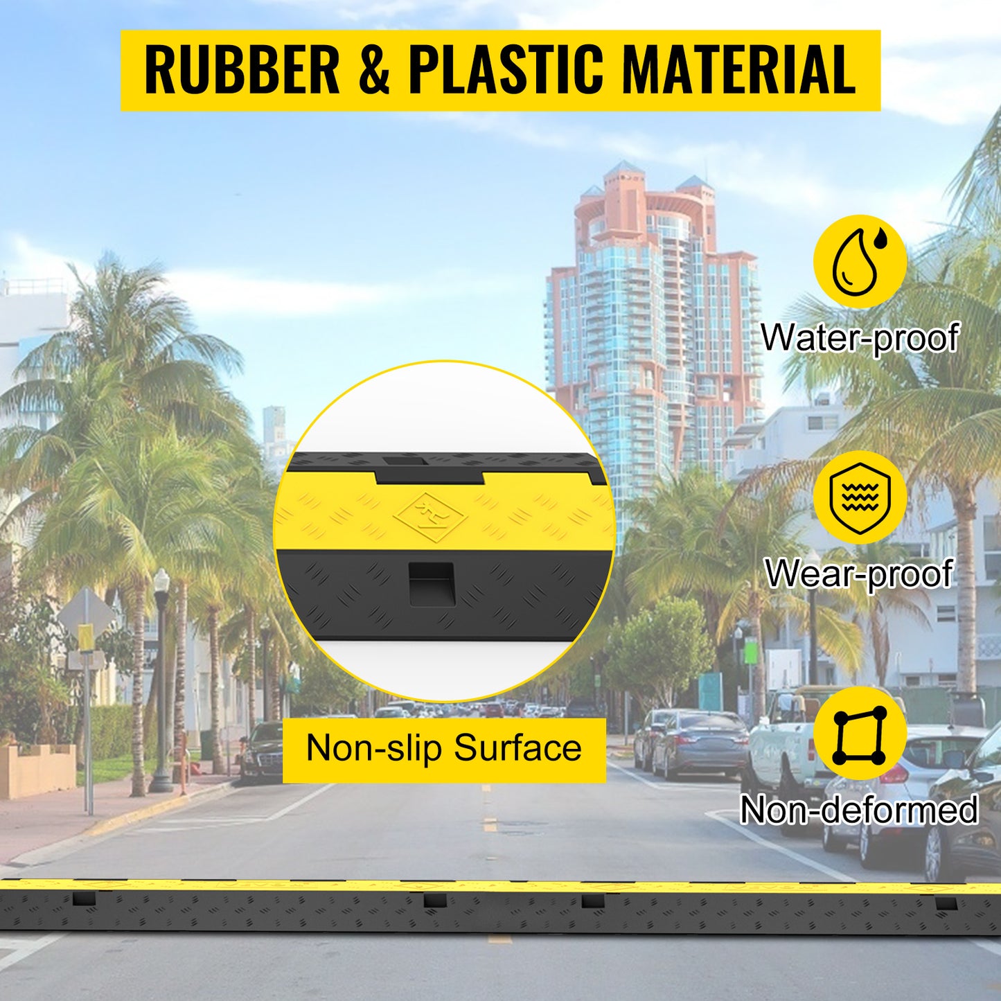 Kabeldrempel voor Laadkabels – 100cm | Anti-slip, Robuust Rubber, Modulair