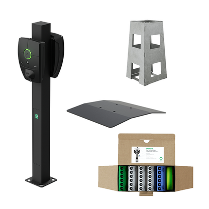Zaptec Onepole pakket Mono/Duo (Incl. fundering & connection kit)
