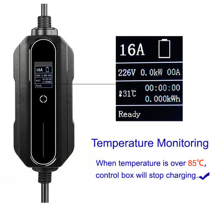 BlackCharge® 2.0 (7.4kW) Mobiele Krachtstroom Lader Type 2 naar CEE - BlackCharge 5 meter