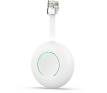 HomeWizard P1 Wi-Fi dongle aangesloten op slimme meter voor energie-inzicht