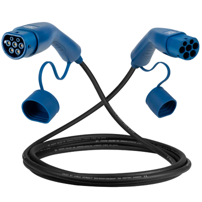 Voldt Type 2 Laadkabel – 16A, 11kW of 22kW, 4M, 6M of 8M – Mode 3, Geschikt voor Elektrische Voertuigen - BlackCharge 11kW / 4 meter