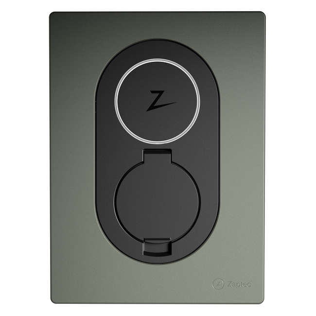 Zaptec | Go | Laadpaal | 22 kW - BlackCharge Moss Green