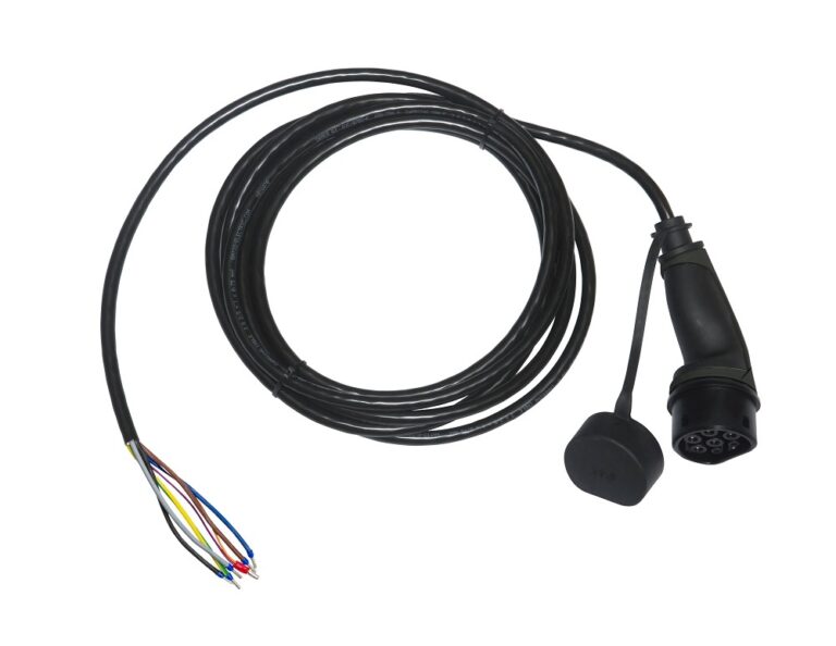 Ratio Electric Premium Line Laadkabel – Type 2 naar open einde - BlackCharge 11kW / 5 meter