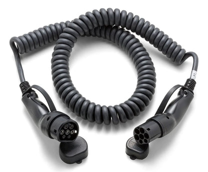 Ratio E-Line Type 2 Laadkabel – Coiled | 3 Fase | 16A | 11kW | 4 Meter | Spiraalkabel - BlackCharge Default Title