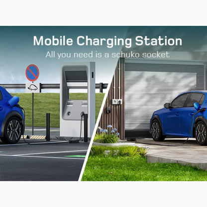 Dé EV Oplader 3.7kW | Schuko | Type 2 | Draagbaar | Instelbaar 6A-16A | 6-25m kabel - BlackCharge 6 meter